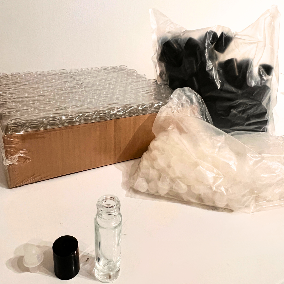 Pro Kit PLUS - 8 ml Fragrance Bottles with Oil  (Set of 144) w/ FREE LABELS